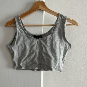 Grey Crop Top